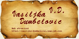 Vasiljka Dumbelović vizit kartica